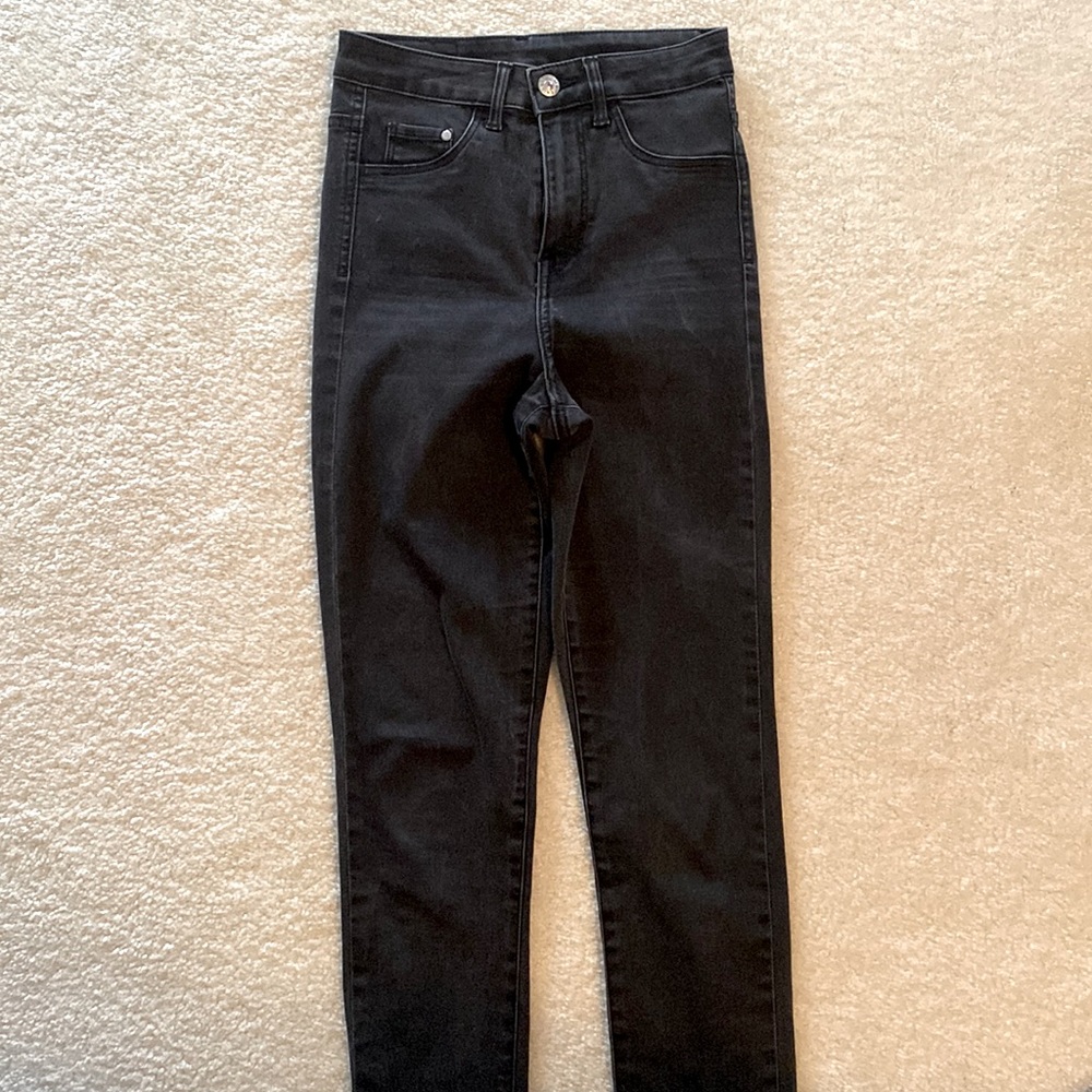 H&M Distressed Ultra High Rise Jeggings